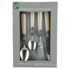 24PCS Cutlery Set (with patterned handle)